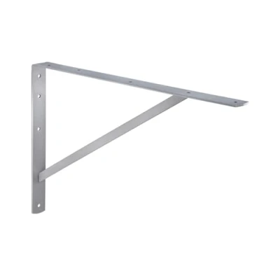 Afbeelding van Gedotec heavy duty beugel metalen legbordsteun hoeksteun zilver ATHENA diepte: 600 mm draagvermogen 200 kg massief staal 1 stuk voor wandmontage