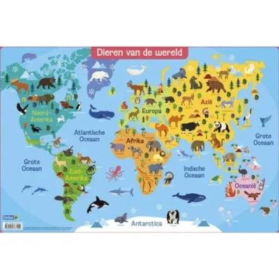 Afbeelding van Educatieve onderleggers Dieren van de wereld
