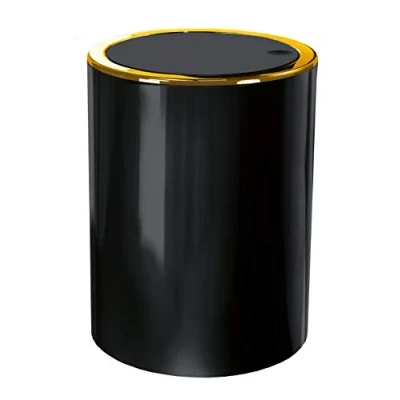 Afbeelding van Kleine Wolke Afvalemmer Golden Clap Black