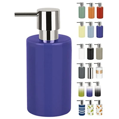 Image de Tube distributeur de savon gres 16x7x7 cm marine