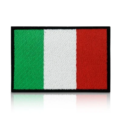 Afbeelding van Finally Home Italiaanse vlag patch met klittenbandsluiting op de rug klittenbandpatches militaire