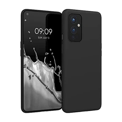 Afbeelding van kwmobile telefoonhoesje geschikt voor OnePlus 9 (EU/NA Version) Hoesje smartphone Back cover in mat zwart