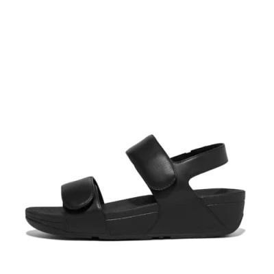 Afbeelding van Fitflop Lulu Verstelbare leren back strap sandalen voor dames, Zwart