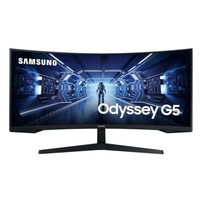 Afbeelding van Samsung Odyssey G5 C34G55TWWP LED monitor Energielabel G (A G) 86.4 cm (34 inch) 3440 x 1440 Pixel 21:9 1 ms DisplayPort, HDMI, Hoofdtelefoon (3.5 mm