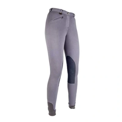 Afbeelding van HKM Rijbroek Penny Easy Softline Knievlak Donkergrijs 170