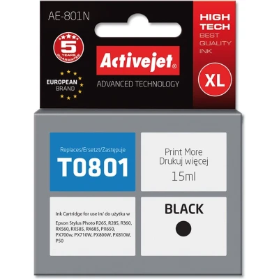 Afbeelding van Activejet AE 801N inkt (vervanging voor Epson T0801; Supreme; 15 ml; zwart)