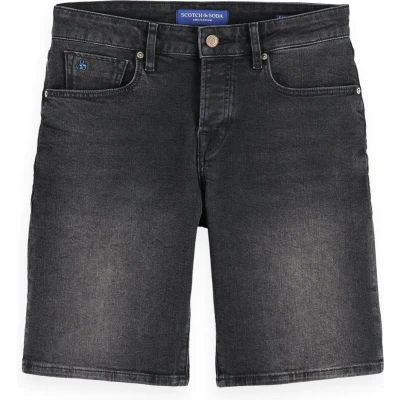 Afbeelding van Scotch &amp; Soda Ralston SLIM FIT Jeansshort, Heren, Maat: 28, Black night