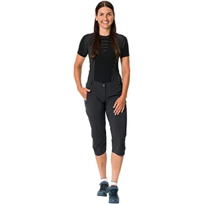 Afbeelding van Vaude Yaras 3/4 sportbroek, Dames, Maat: 34, Black