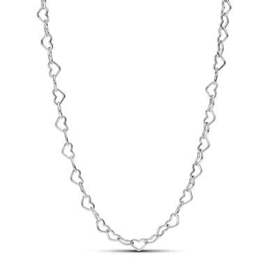 Afbeelding van Pandora Moments Verbonden halsketting van sterling zilver, compatibel met Charms, maat 45 cm, 393334C00