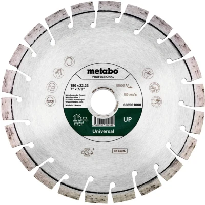 Afbeelding van Metabo 628561000 Diamanten doorslijpschijf Diameter 180 mm Boordiameter 22.23 1 stuk(s)
