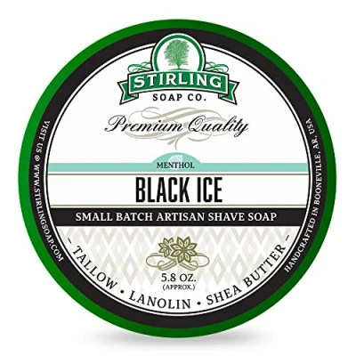 Afbeelding van Stirling Soap Co. scheercrème Black Ice 165ml