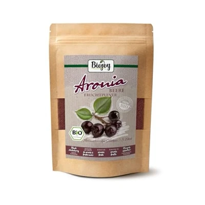 Image de Biojoy Poudre d&#039;Aronia BIO (250 g), sans additifs artificiels (Aronia Melanocarpa)