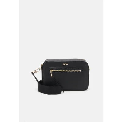 Afbeelding van DKNY Bryant AVE Camera BAG Schoudertas black/goldcoloured, Dames, Maat: One Size, Black/gold coloured