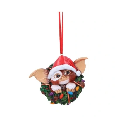Afbeelding van Nemesis Now Gremlins Gizmo in Wreath Kerstbal Multicolours