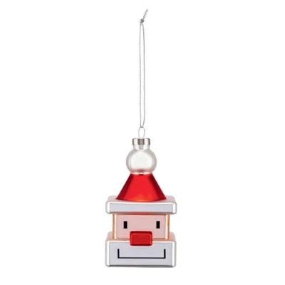 Afbeelding van Alessi kerstbal Palle Quadrate Santa Cube Multi color / 9 x 5,5 cm Glas