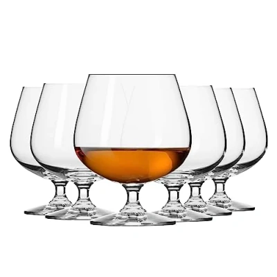 Afbeelding van Krosno Brandy Cognac Snifter glazen, set van 6, 480 ml, weegschaalcollectie, perfect voor thuis, restaurants en feesten, vaatwasmachinebestendig