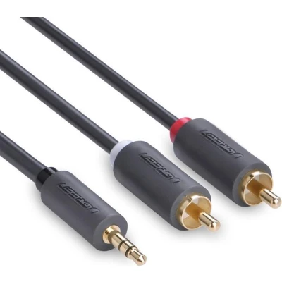 Afbeelding van 2 RCA male naar 3.5mm Audio Jack kabel 1 Meter