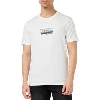 Image de Levi&#039;s Homme T shirt Graphic Crewneck Tee, Chrome Batwing White+, XS