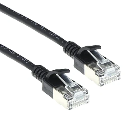 Afbeelding van ACT DC7905 LSZH U/FTP CAT6A Datacenter Slimline Patchkabel Snagless RJ45 Connectoren Zwart 5 meter