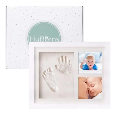 Afbeelding van HuBorns Frame voor babyvoetafdrukken voetafdrukset baby&#039;s en handen van hoogwaardige materialen gieten fotodecoratie, ideaal als cadeau geboorte