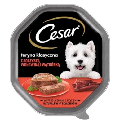 Afbeelding van 28x150g &amp; Senior 10+ Rund Lever Cesar Hondenvoer