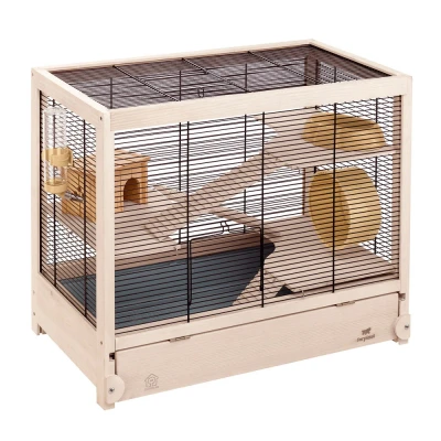 Afbeelding van Ferplast Hamsterkooi Hamsterville Dierenverblijf 60x34x49 cm Houtkleur