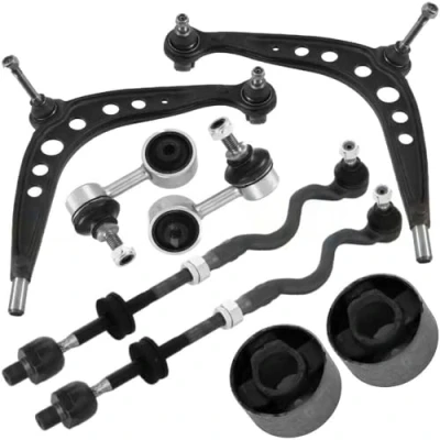 Afbeelding van Voorwielophanging arm voor BMW 3 E36 driehoek, kogelgewricht, trekstang 8 stuks
