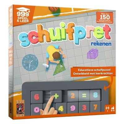 Afbeelding van 999 Games Schuifpret Rekenen Educatief Rekenspel Kinderspel Speelgoed