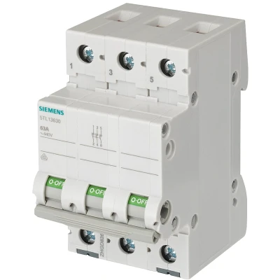 Afbeelding van Siemens 5TL13630 Uitschakelaar Grijs 63 A 3x NO