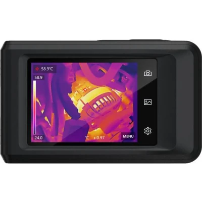 Afbeelding van HikMicro PocketE warmtebeeldcamera 96x96 pixels 20 tot 350 C 25Hz 320x240 LCD touch screen Wifi 640x480 visuele camera