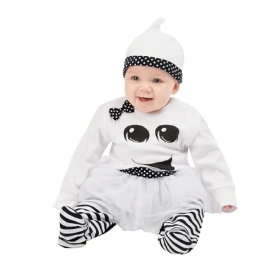 Afbeelding van Smiffys Kinder Kostuum Kids tm 1 jaar Ghost Girl Baby Wit/Wit
