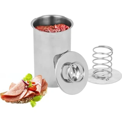 Afbeelding van Browin Multidepot hampers, model nummer 313015, capaciteit 1,5 kg vlees, afmetingen 17 x 10 cm, roestvrij staal