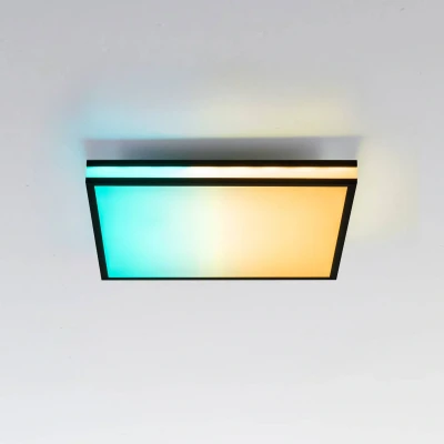 Afbeelding van LED plafondlamp Mario, CTT, RGB, 45x45cm, zwart