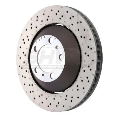 Afbeelding van SHW Performance PFL41387 Remschijf Vooras links 380 34 interne ventilatie, tweedelige remschijf, geperforeerd/met noppen Gecoat High carbon