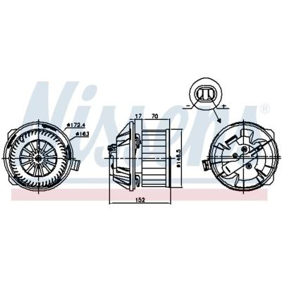 Afbeelding van NISSENS 87228 Interieurventilator Zonder ingebouwde regelaar