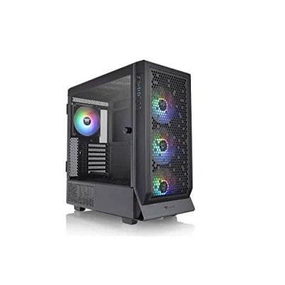 Afbeelding van Thermaltake CA 1X5 00M1WN 00 Midi tower Gaming behuizing Zwart 4 voorgeïnstalleerde LED ventilators, Zijvenster