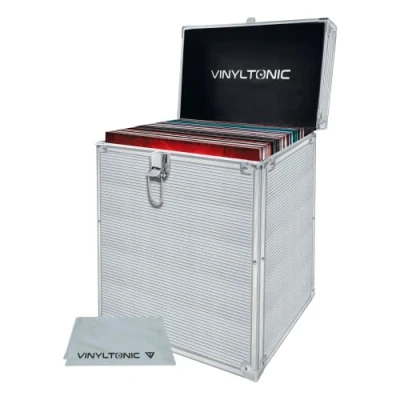 Afbeelding van Vinyl Tonic Opbergtas voor vinylplaten, 30,5 cm, Zilver koffer