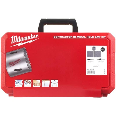 Afbeelding van MILWAUKEE 4932464720 bi metalen gatzagenset voor aannemers 14 delig