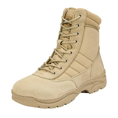 Afbeelding van NORTIV8 Militaire gevechtslaarzen, tactische laarzen, wandelschoenen, heren, werklaarzen, Zand