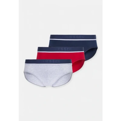 Afbeelding van Schiesser 3PACK Slips Organic Cotton 95/5 Slip, Heren, Maat: Small, Dark blue/red/grey