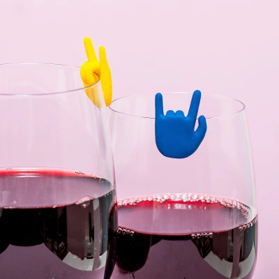 Afbeelding van Rock Hand Glasmarkeerders (set Van 8)