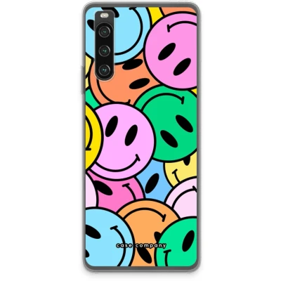 Afbeelding van Case Company® hoesje geschikt voor Sony Xperia 10 IV Smiley N1 Soft Cover Telefoonhoesje Bescherming aan alle Kanten en Schermrand