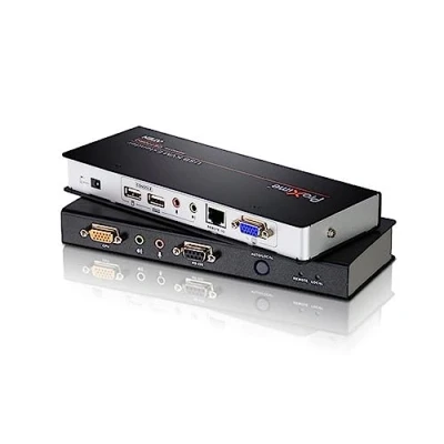 Afbeelding van Aten CE770: KVM extender, VGA/USB/RS232, schakelaars, Zilver