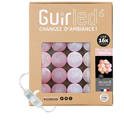 Afbeelding van USB Katoenen stringlichten, 2 uur, A stroomadapter 3 intensiteiten, 16 ballen 1,6 m, prinses