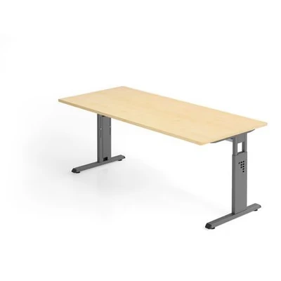 Afbeelding van MEGA 19 G Bureau 180 x 80 Tafelhoogte I In hoogte verstelbaar Esdoorn/Grafiet