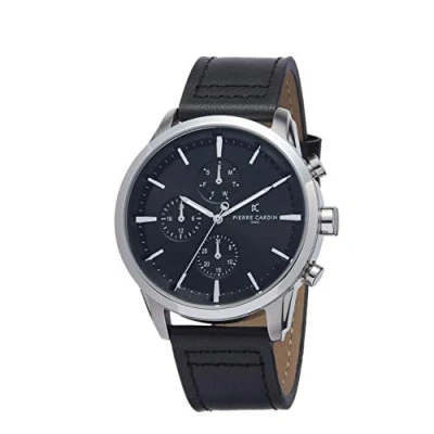 Afbeelding van Pierre Cardin La Gloire Champeret PC902741F102 Horloge Leer Zwart Ø 45 mm