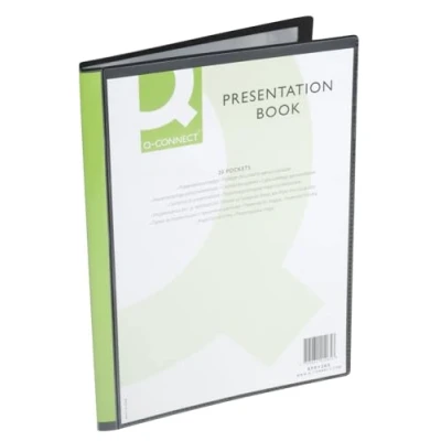 Afbeelding van Q CONNECT lbum personaliseerbaar A4 20 tassen zwart