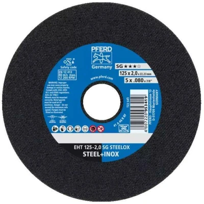 Afbeelding van PFERD EHT 125 2,0 SG STEELOX 61320120 Doorslijpschijf recht mm 25 stuk(s) RVS, Staal