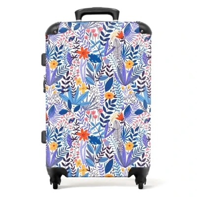 Afbeelding van NoBoringSuitcases.com® Rolkoffer, bagage voor dames en heren, cabinekoffers ruimbagage, Botanisch patroon, Koffer