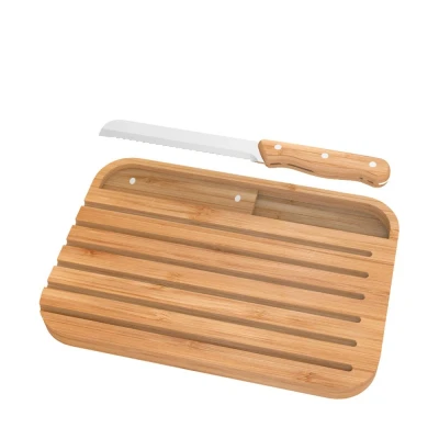 Afbeelding van Pebbly Breadboard &amp; Breadknife Set S